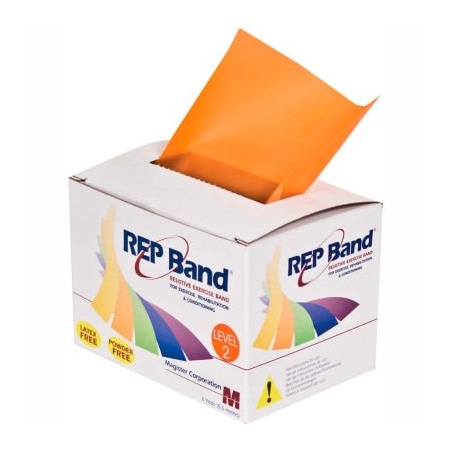 Fabrication Enterprises REP Band Latex Free Exercise Band, Orange, 6 Yard Roll/Box 10-1075